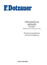 DOTZAUER VIOLONCELLO METHOD VOL. 1 cover